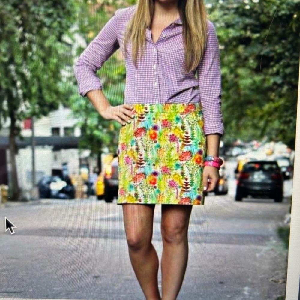 J.CREW FLORAL MINI SKIRT